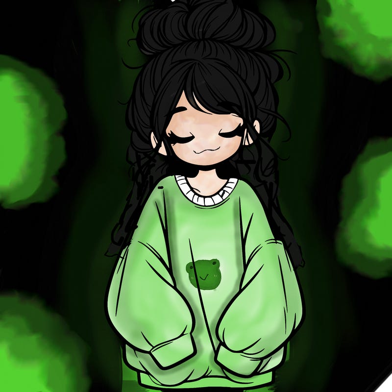 girl with baggy sweatshirt and messy bun