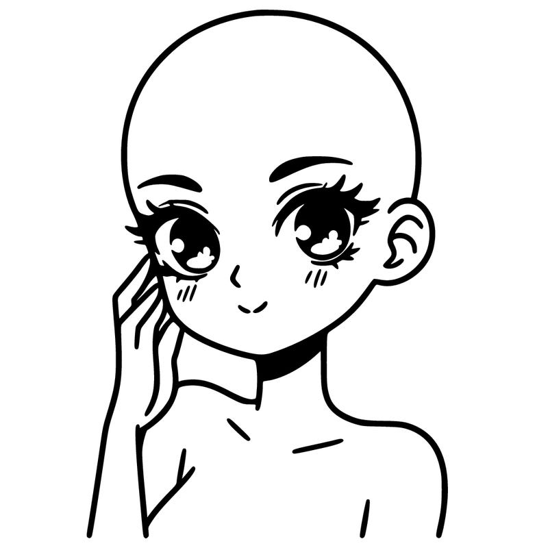 human bald girl beaty