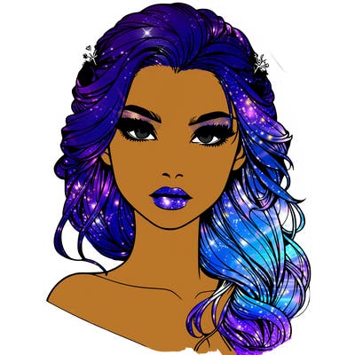 realistic ice queen beautiful mysterious hair nose lips