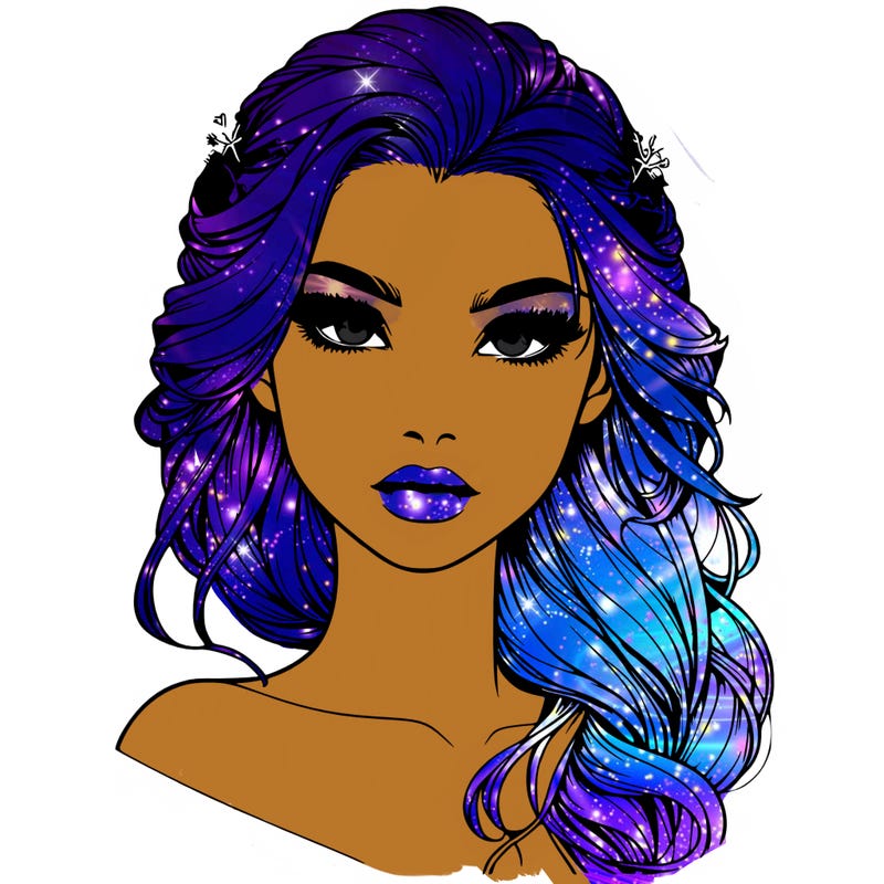 realistic ice queen beautiful mysterious hair nose lips