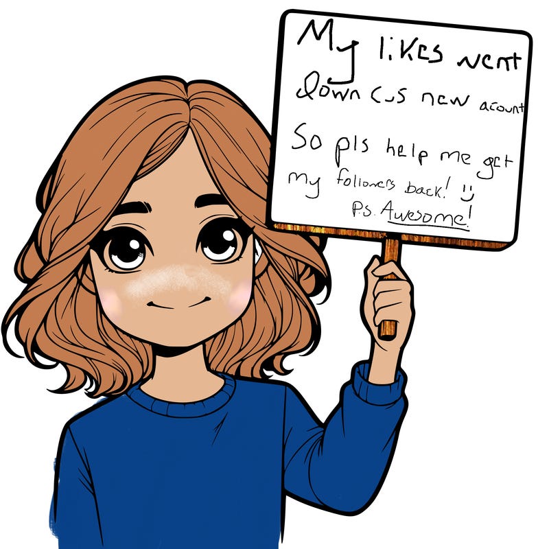 realistic girl holding up a sign