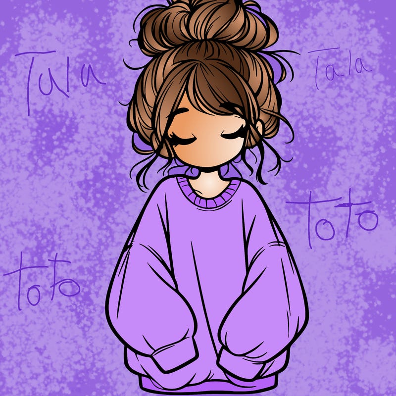 girl with baggy sweatshirt and messy bun