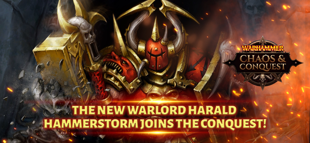 Warhammer: Chaos & Conquest - Harald Hammerstorm warlord in Warhammer Chaos and Conquest mobile game