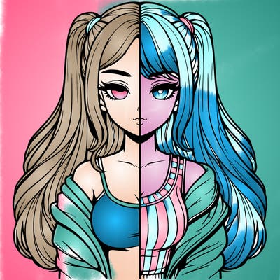 realistic girl split