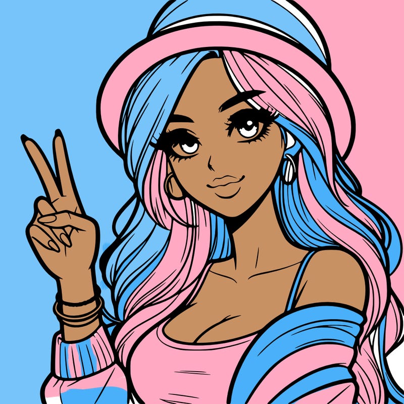 a model holding up the peace sign