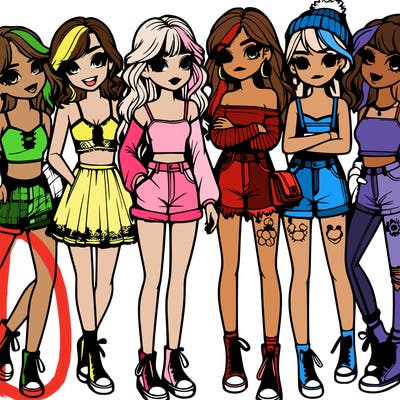 group of realist girls