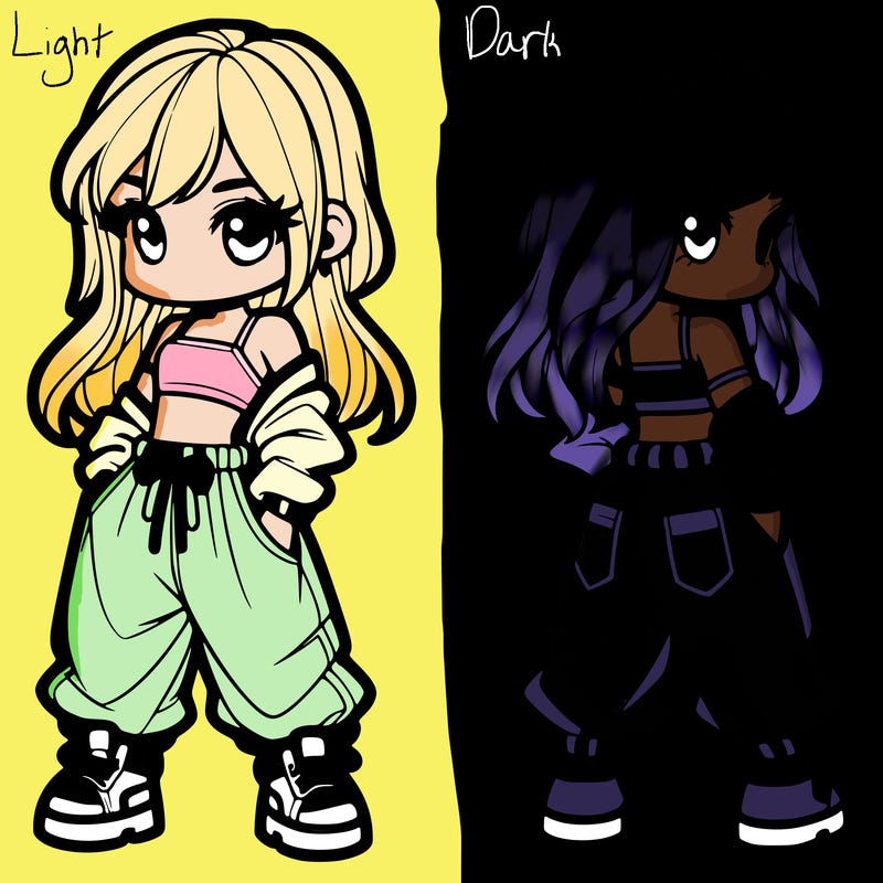 girl in crop top and baggy pants