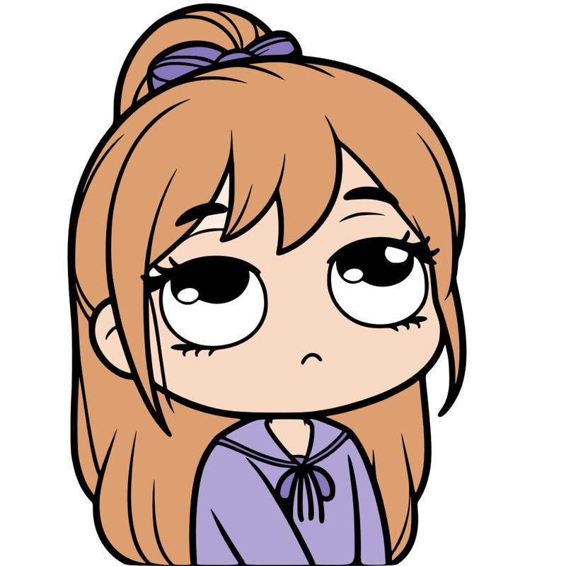 girl with eyes rolling