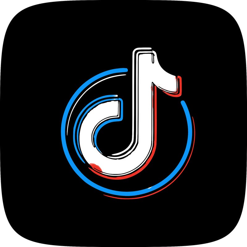 tiktok logo neon