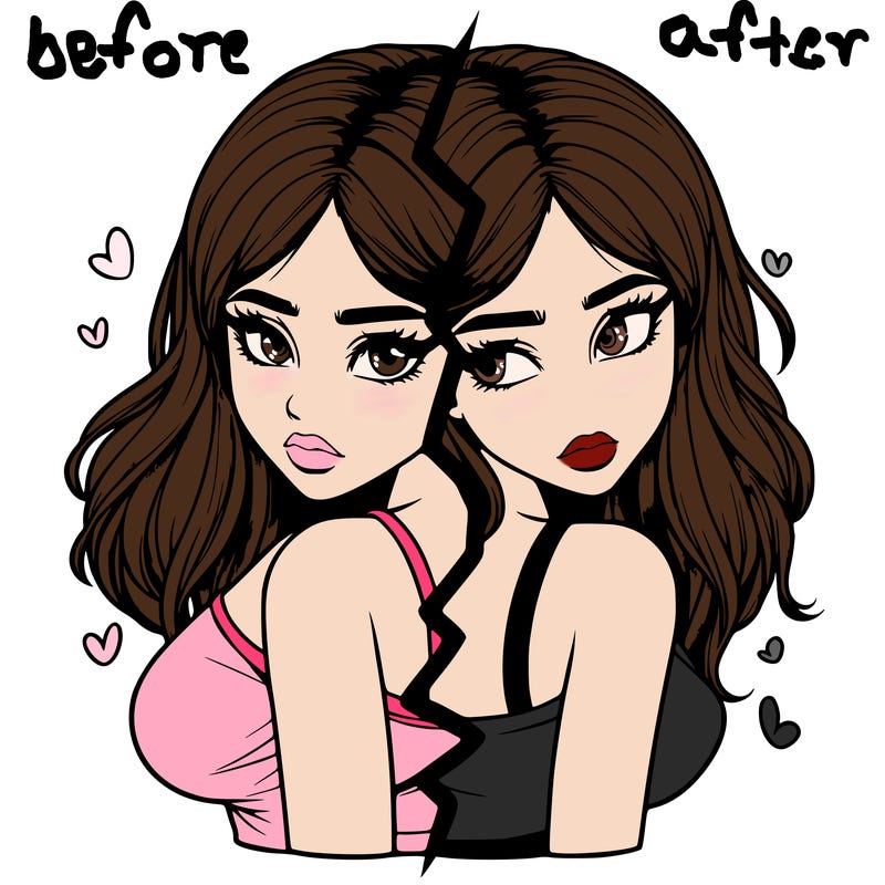 realistic girl split