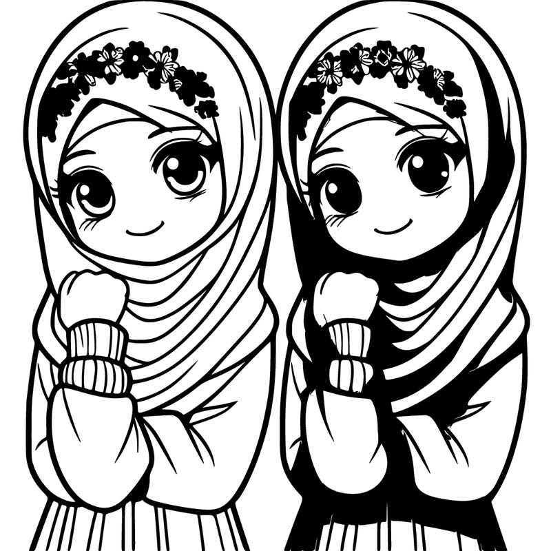 girl with hijab and shayla