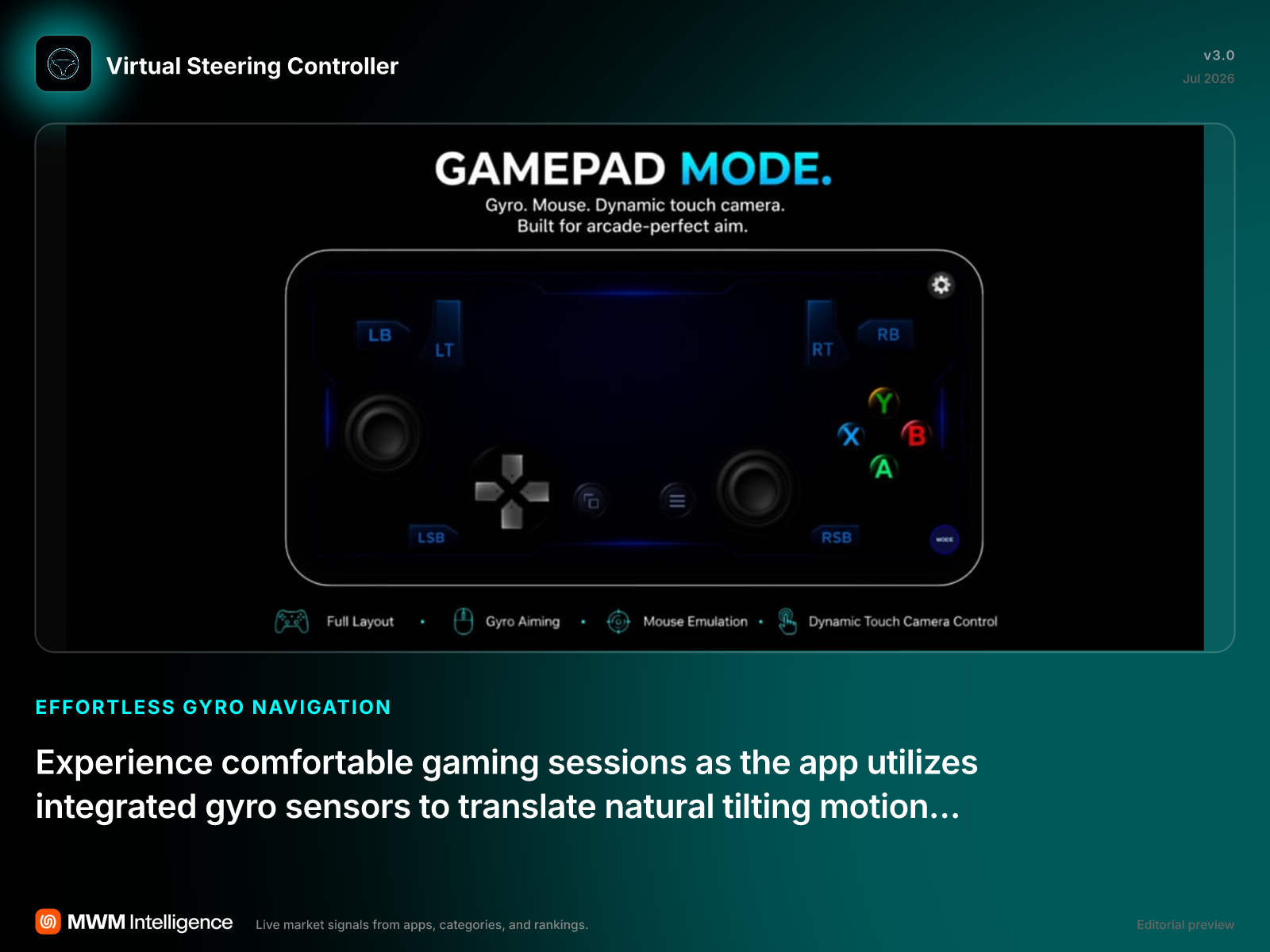 Virtual Steering Controller - Utilities App | MWM