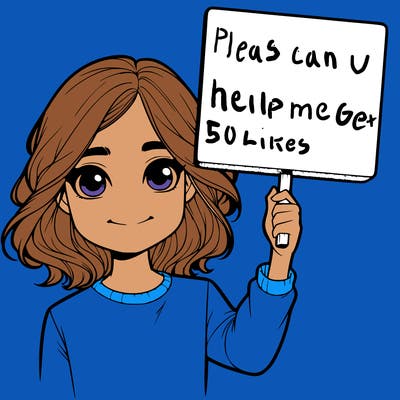 realistic girl holding up a sign