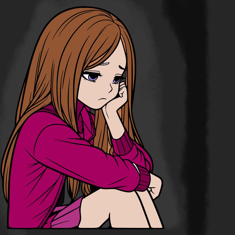 a realistic girl with depression