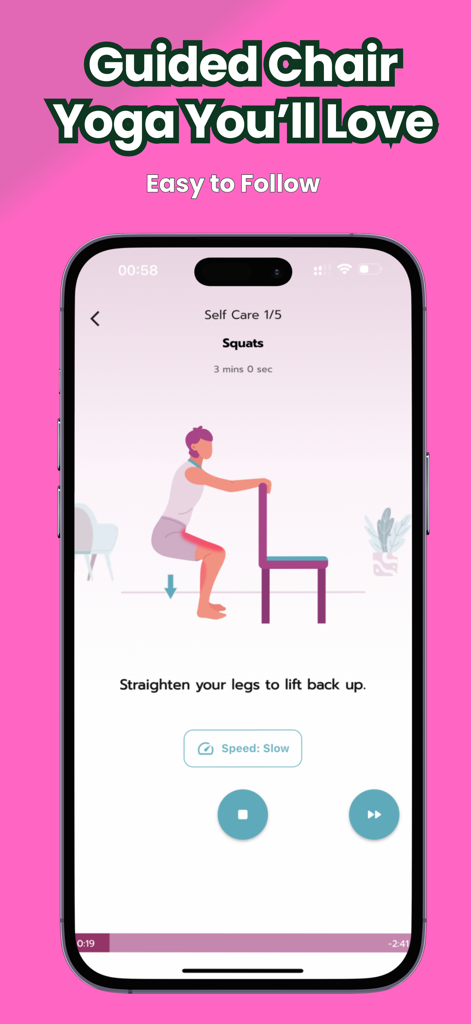 Chair Yoga for Seniors: SitFit - Health & Fitness App | MWM