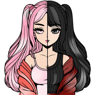 realistic girl split