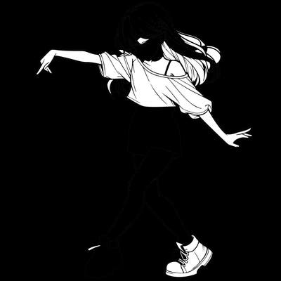 realistic girl danceing