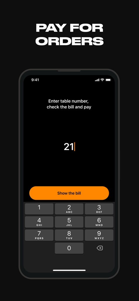 Smartass - Smartphone screen showing the Smartass app interface to pay for food and drink orders