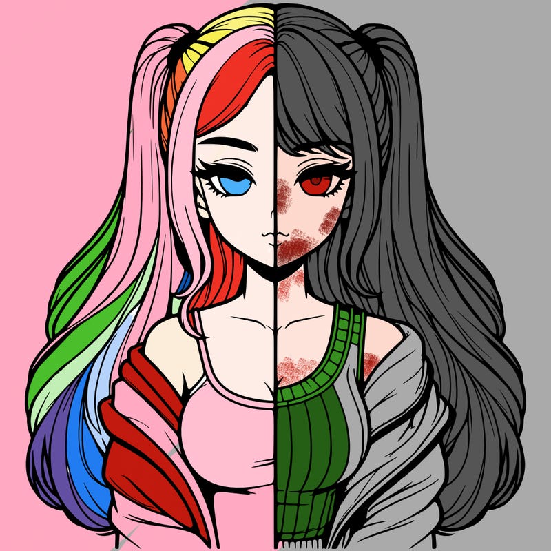 realistic girl split