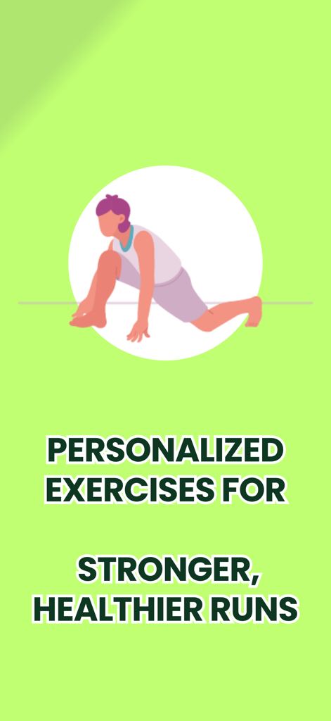 Pain-Free Running App - RunZen - Illustration of a runner performing a mobility stretch for stronger healthier runs