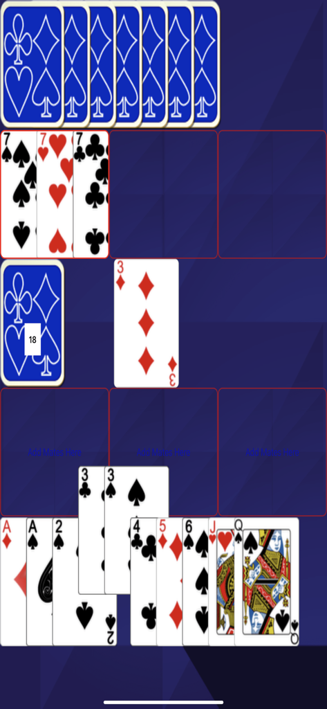 Conquian Classic - Conquian Classic mobile card game interface showing melded cards and player hand