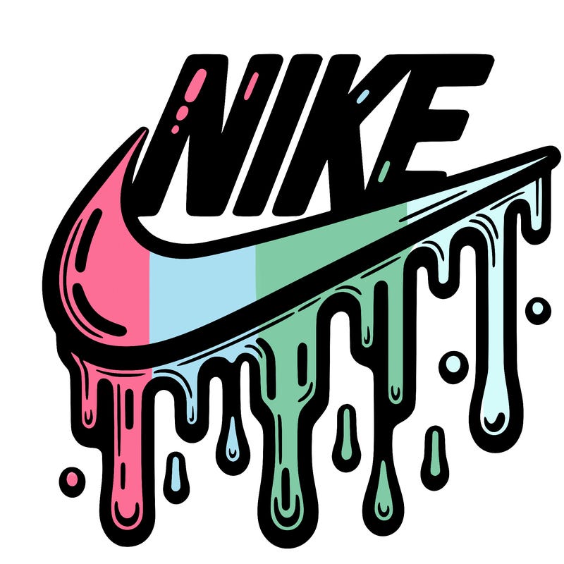 dripping nike logo