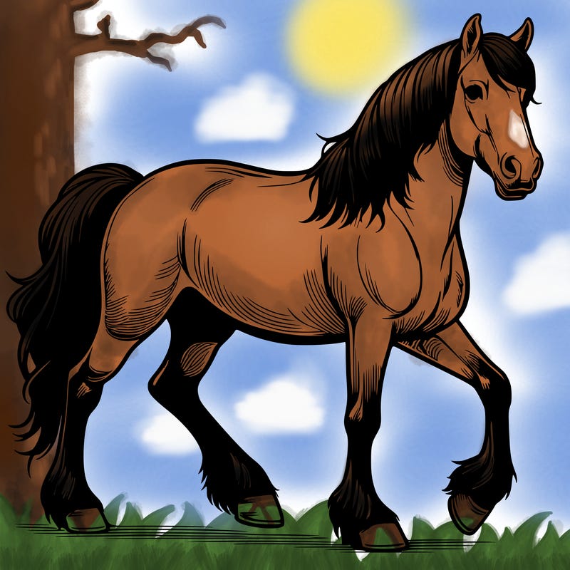 realistic horse