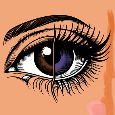 realistic eye split