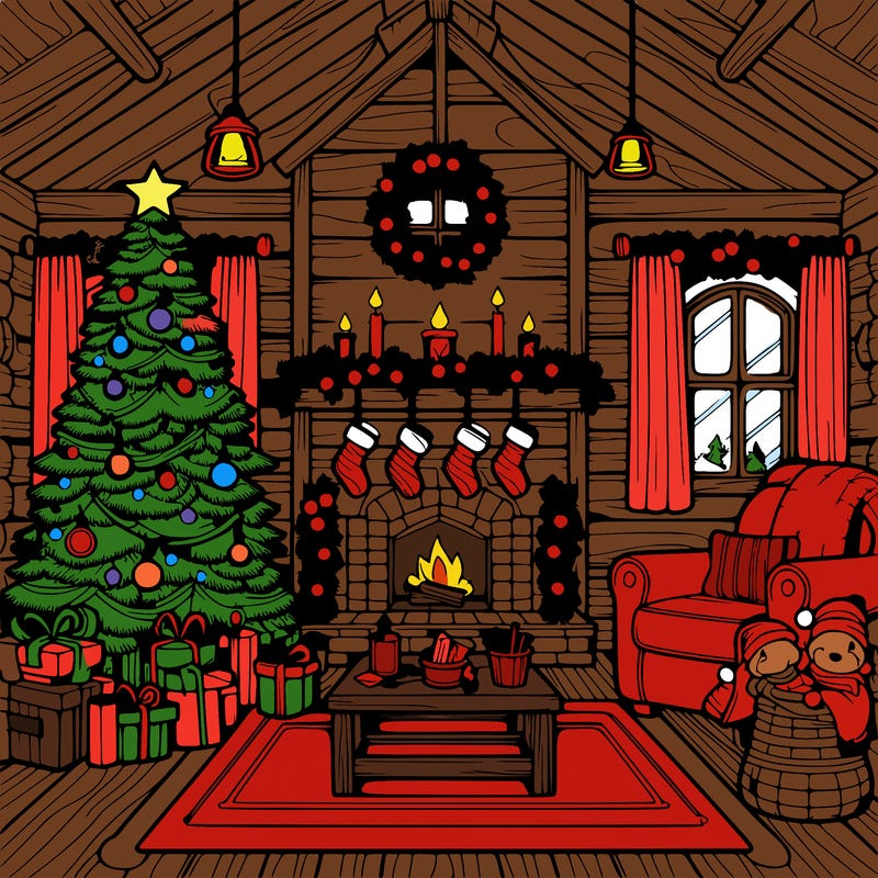 christmas house interior