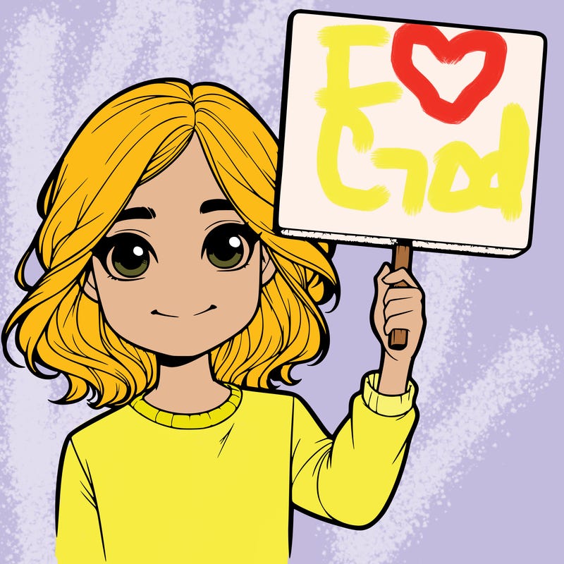 realistic girl holding up a sign