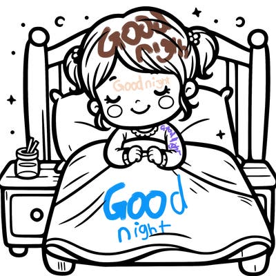 a little girl going to bed