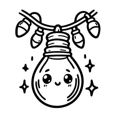 small bulb of a garland