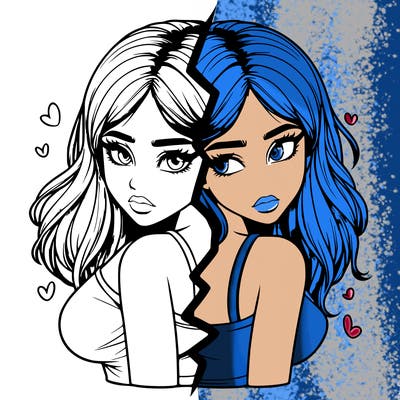 realistic girl split