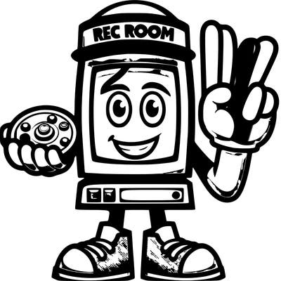 rec room character black and white