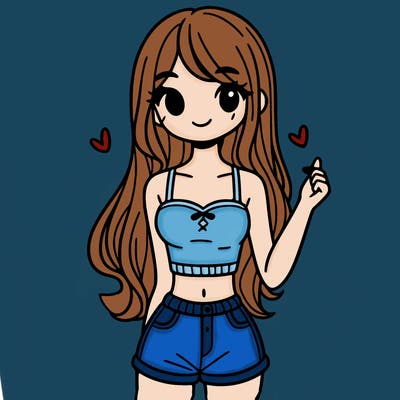 girl with cute crop top