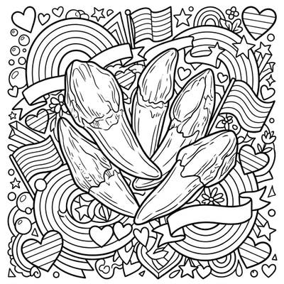 Unleash your creativity with this extraordinary coloring page featuring majestic Brachiosaurus teeth intertwined with joyful Pride Month symbols. Dive into a world where ancient history meets modern celebration, offering a truly unique artistic experience.