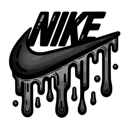 dripping nike logo