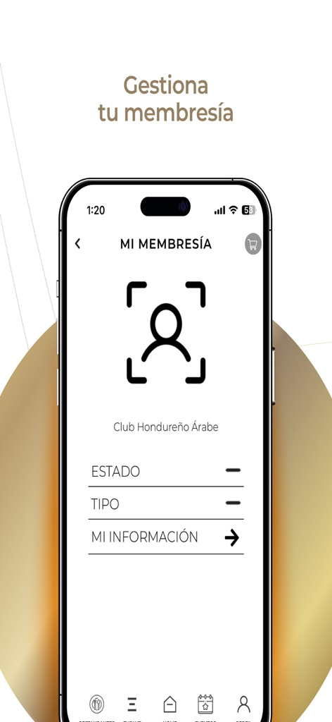 Tu Club - Tu Clubアプリの会員プロフィール画面。ステータスと情報セクションが表示されます。