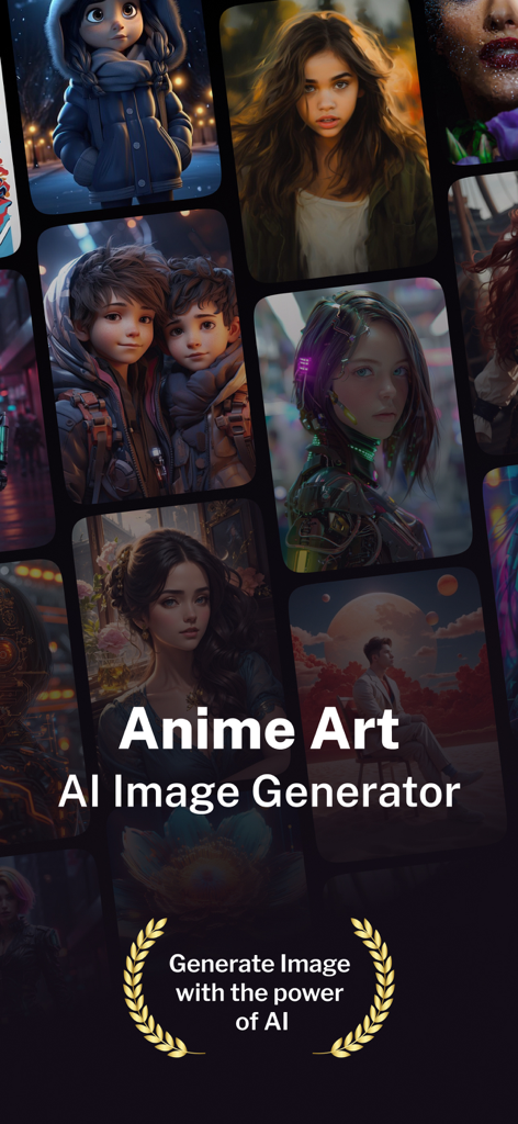 AI Art Generator - Nano Banana - A collage of diverse AI generated anime characters and digital portraits showcasing different art styles.