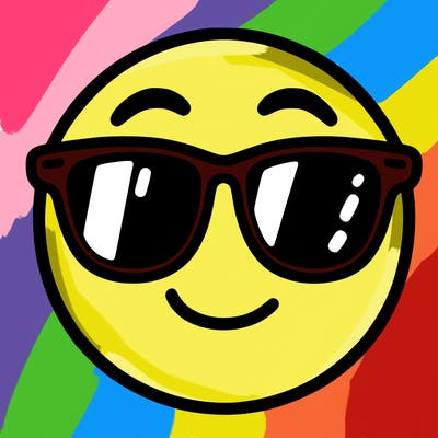 emoji with sunglasses