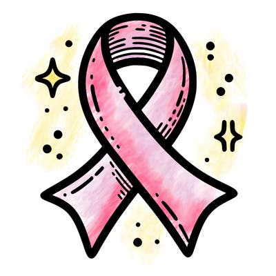 ribbon symbol of national breast cancer awareness month