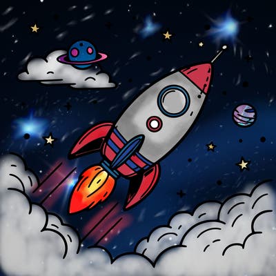 rocket in space