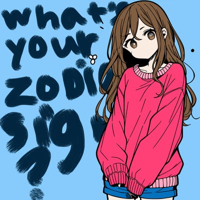 manga teen girl  in a sweater and baggy pants