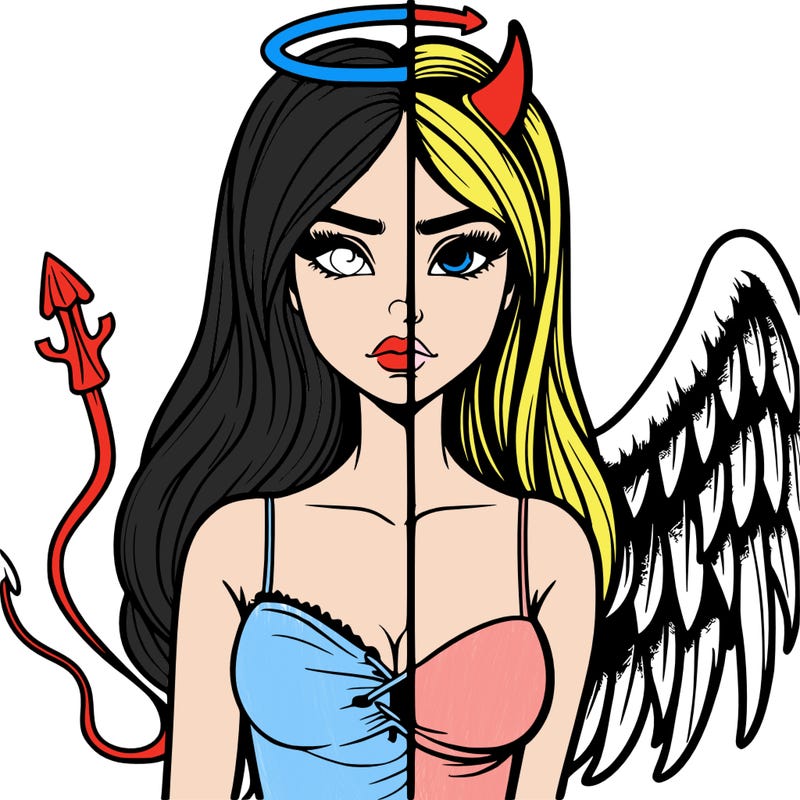 devil vs angel realistic girl
