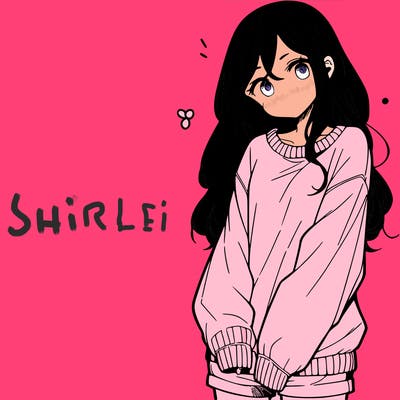 manga teen girl  in a sweater and baggy pants