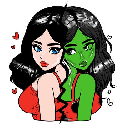 realistic girl split