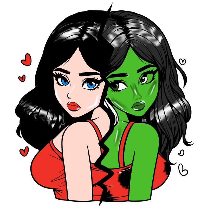 realistic girl split