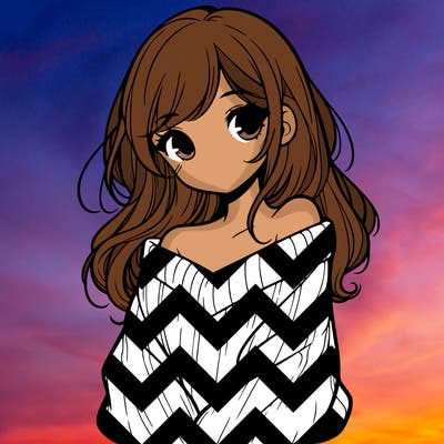 shy pretty girl wearing a sweater that is falling off one shoulder portrait