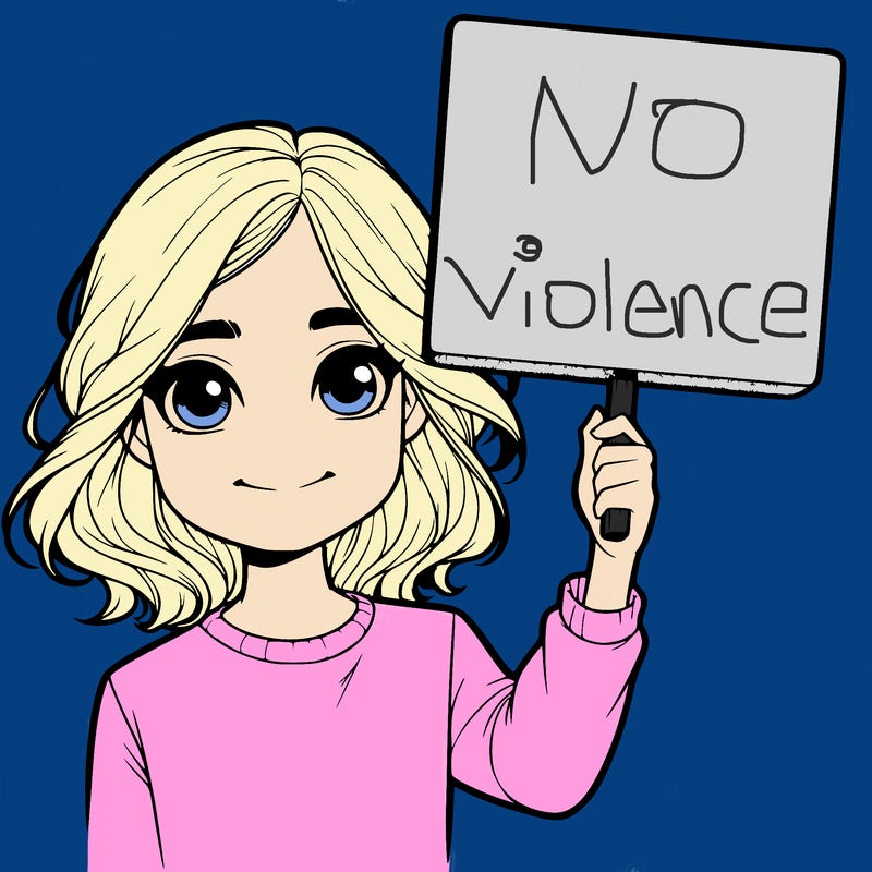 realistic girl holding up a sign