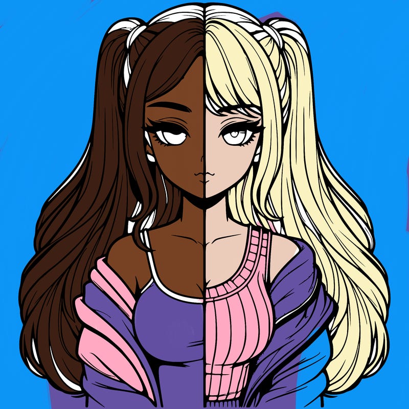 realistic girl split